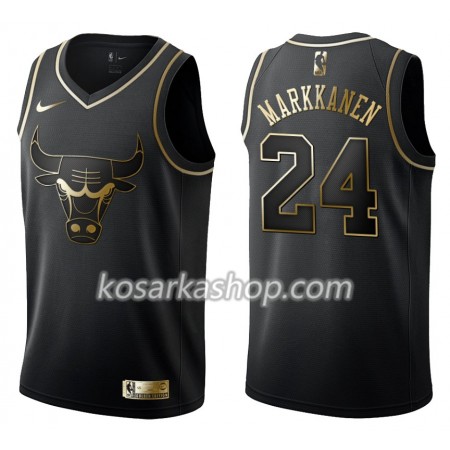 Dres Chicago Bulls Lauri Markkanen 24 Nike Crna Golden Edition Swingman